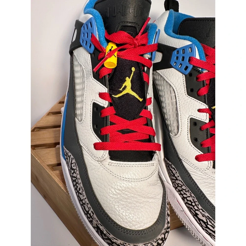 Jordan Spizike White Cement Blue Red Yellow 315371-132 Mens Basketball Shoes